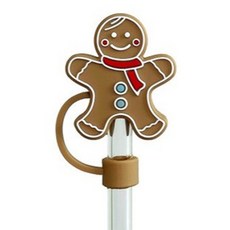 造型吸管防塵塞, 薑餅人, 1個