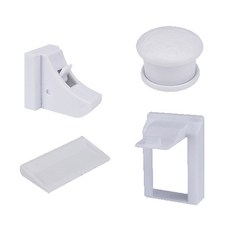 NeoLife 安全防夾手 免打孔兒童磁吸安全鎖/抽屜磁力鎖套組, 白色, 1組