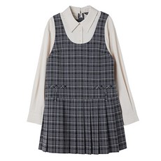 랩 셔츠 배색 플리츠 원피스 AQ4WOA65