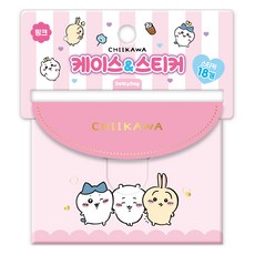 먼작귀 케이스 핑크 + 스티커 세트, 도티도그, 도티도그