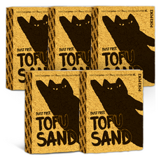 퍼키퍼키 1.5mm 초극세입자 두부모래, 8L, 5개, 오리지날(밀크향)