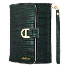 버핏 Lucid 손목스트랩 지퍼 다이어리 휴대폰 케이스