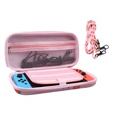 HOHOO 任天堂 Switch 輕薄斜背包收納包, 草莓, 1個, Switch 輕薄斜背包