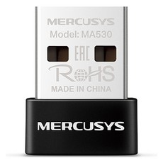 머큐시스 블루투스 5.4 나노 USB 어댑터, 블랙, 1개, MA530