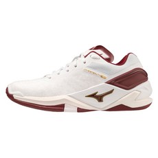 [MIZUNO]美津濃_男女通用_運動鞋_WAVE STEALTH NEO WOS_SHOE WAVE STEALTH NEO WOS_白色+酒紅色_X1GB2000-45