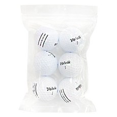 Volvik FLYON 322凹洞飛行距離高彈道推桿線輔助線三層式高爾夫球 4.27cm 隨機出貨, 白色, 6入, 1組