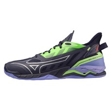 미즈노 남녀공용 운동화 웨이브 미라지 SHOE WAVE MIRAGE 블랙+그린+블루 X1GA2350-11