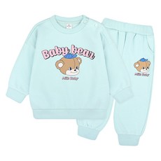 Milk Baby 嬰幼兒蓬鬆刷毛熊上衣 + 下著套裝