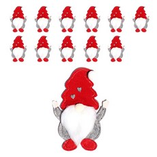 Homeflow 諾姆聖誕派對餐具餐桌裝飾, 12個, 愛心帽