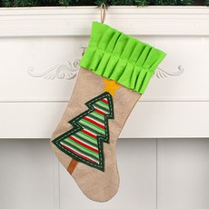 Homeflow 復古可愛聖誕襪裝飾品, 1個, 聖誕樹