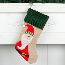 Home Flow 復古可愛聖誕襪 聖誕樹裝飾品, 1個, 聖誕老人