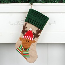 Home Flow 復古可愛聖誕襪 聖誕樹裝飾品, 1個, 魯道夫