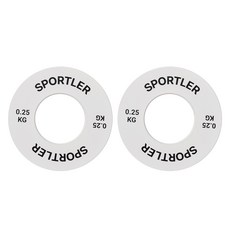 스포틀러 프리미엄 경량 원판, 화이트, 2개, 0.25kg