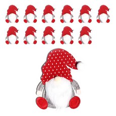 Homeflow 諾姆聖誕派對餐具餐桌裝飾, 12個, 圓點帽
