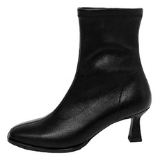 ninewest 女款羊皮彈力踝靴 6cm FFBBSNW235