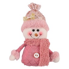 Homeflow 粉紅系列聖誕氣氛娃娃裝飾品, 1個, 雪人