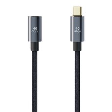 魔宙 USB4 Type-c 雷電3 5A/100W快充 8K 60Hz影音延長線 0.8米, 0.8m, 1條