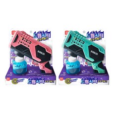 黃龍玩具 夢幻城市 自動泡泡槍 2件組, 1套, 粉紅色, 藍色