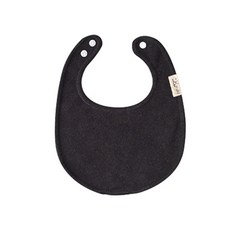 아이레빗 유아용 순면 테리빕 턱받이 빅사이즈, 블랙, 1개입, 1개