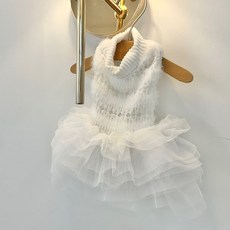 Jubico 狗狗天鵝澎澎連身裙, 白色, 1個