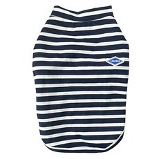 Barkdog 狗狗基本款條紋T恤, 海軍藍