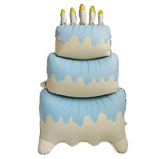 生日蛋糕氣球, 2個, 藍色