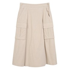 랩 여성용 카고 포켓 턱 롱 스커트 AQ4WSA72