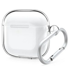 구스페리 에어팟 하이브리드 클리어 젤리 카라비너 케이스, 투명, 1개, 에어팟 4세대