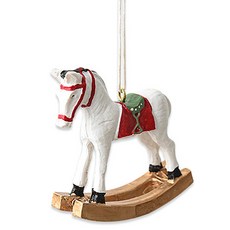 Homeflow 木馬 聖誕 居家裝飾 聖誕樹裝飾, 白色, 1個