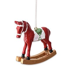 Homeflow 木馬 聖誕 居家裝飾 聖誕樹裝飾, 紅色, 1個