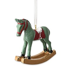 Homeflow 木馬 聖誕 居家裝飾 聖誕樹裝飾, 綠色, 1個