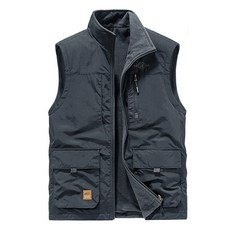 선빛 남성용 털 안감 기모 작업 포켓 수납 멘토 조끼