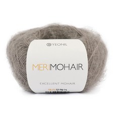 YEONIL 品牌紗 Merry馬海毛 30g, 塵灰色, 1個