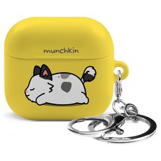 Imooi 第1季 AirPods 4 硬殼鑰匙圈保護殼, 睡睡2 曼赤肯, 單一商品, 1個