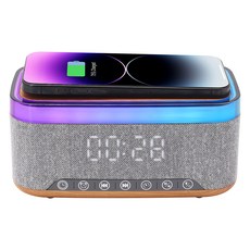 액센 우드 고속 무선충전 화이트 노이즈 무드 블루투스 스피커, BS53, 혼합색상