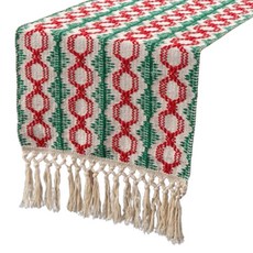 Block Mart 聖誕波西米亞風桌旗, type 2, 1個, 2人(120 x 33 cm)