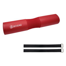 BOSAE 槓鈴護頸墊+拉力帶組合, 1套, 紅色