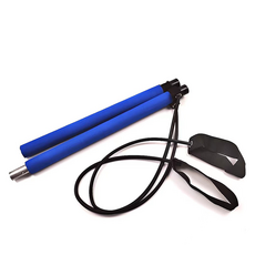 Khohimo 居家訓練皮拉提斯棒 伸展彈力帶 瑜珈棒 4W337, 藍色, 1個