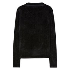 LAP (랩) 여성용 벨벳 반넥 골지 티셔츠 AQ4CTA69