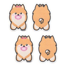 Sunny Enjoy 零廢棄 植物性纖維素 壓縮菜瓜布 博美蝴蝶結 寶寶, 4入, 1個