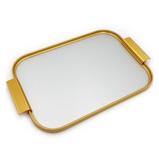 케이멧 다이아 서빙트레이 S14, 실버 + 골드, 1개