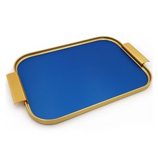 케이멧 다이아 서빙트레이 S14, 로얄블루 + 골드, 1개