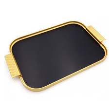 케이멧 다이아 서빙트레이 S14, 블랙 + 골드, 1개