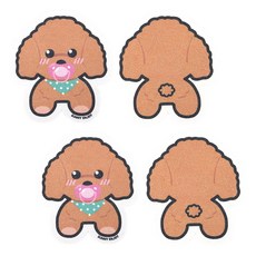 Sunny Enjoy 零廢棄植物性纖維壓縮菜瓜布 貴賓狗寶寶, 4入, 1個