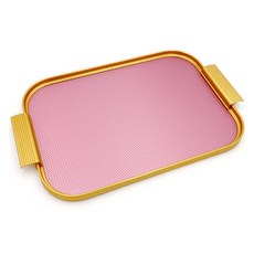 케이멧 다이아 서빙트레이 S14, 핑크 + 골드, 1개