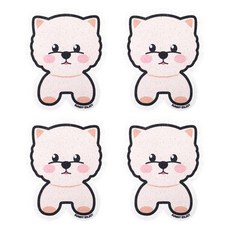 Sunny Enjoy 零浪費植物性纖維素壓縮菜瓜布 博美熊 媽媽, 4入, 1個