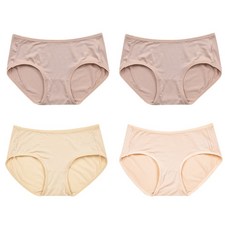 이너베이직 빅사이즈 밤부 부드러운 베이직 데일리 팬티 스킨핏 4종 세트