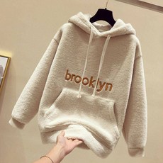 PEONIST 女款布魯克林大口袋拉絨連帽運動衫