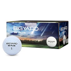 BIGYARD SD Plus雙層高爾夫球, 1盒, 白色, 30顆
