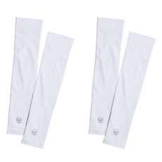 Actifit 防紫外線無縫涼感袖套 雙臂套組, 白色, 2套